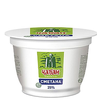  Сметана Чабан 25% 180 г БЗМЖ в интернет-магазине свежих фермерских продуктов Apeti.ru