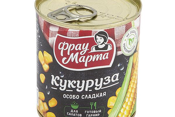  Кукуруза "Фрау Марта" сахарная особо сладкая 310 г в интернет-магазине продуктов с Преображенского рынка Apeti.ru