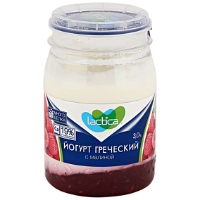  Йогурт Lactica греческий с малиной 3% 190 г пл/б БЗМЖ в интернет-магазине свежих фермерских продуктов Apeti.ru