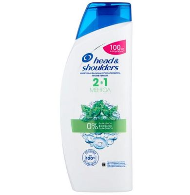 Шампунь Head & Shoulders против перхоти 2 в 1 ментол 400 мл