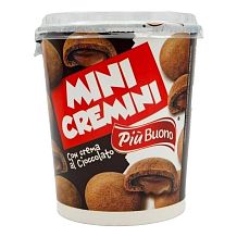 Печенье Mini Cremini с шоколадным кремом 125г Piu Buono