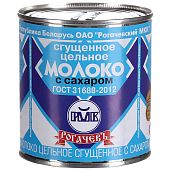 Молоко сгущенное Рогачевъ цельное с сахаром банка 380 г