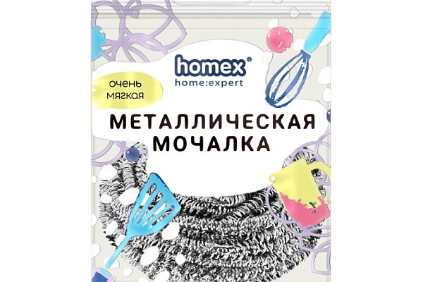  Мочалка металлическая HOMEX спиральная "Очень Мягкая" в интернет-магазине продуктов с Преображенского рынка Apeti.ru