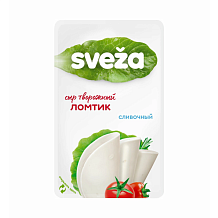 Сыр творожный ломтик сливочный Sveza нарезка 60% 150 г