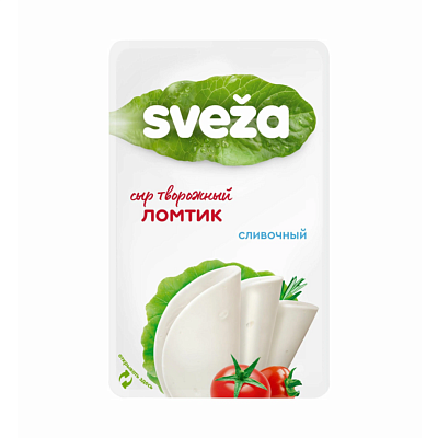 Сыр творожный ломтик сливочный Sveza нарезка 60% 150 г