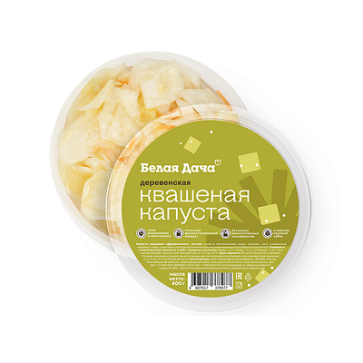 Салат Белая дача Капуста квашеная деревенская  400 г
