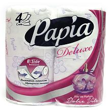 Туалетная бумага Papia четырехслойная Deluxe Dolce Vita 4 шт