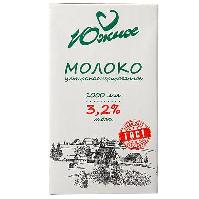  Молоко Южное ультрапастеризованное 3,2% 1 л в интернет-магазине свежих фермерских продуктов Apeti.ru