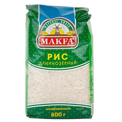  Рис Makfa длиннозерный шлифованный 800 г в интернет-магазине свежих фермерских продуктов Apeti.ru