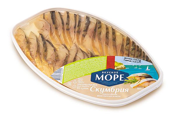  Скумбрия Вкусное Море подкопченая 180 г в интернет-магазине продуктов с Преображенского рынка Apeti.ru
