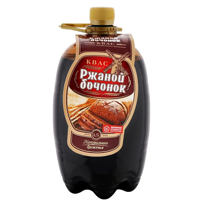 Квас Ржаной Бочонок 1,5л