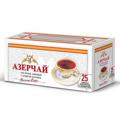 Чай черный Азерчай с ароматом бергамота 25 пак