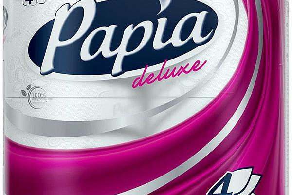  Туалетная бумага Papia четырехслойная Deluxe 4 шт в интернет-магазине продуктов с Преображенского рынка Apeti.ru