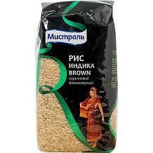 Рис Мистраль Индика Brown коричневый длиннозерный 1 кг