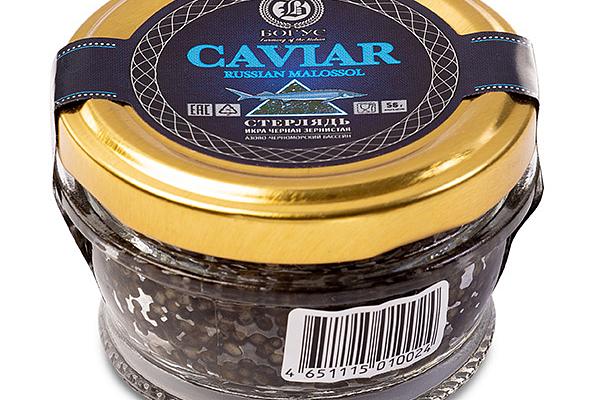  Черная икра стерлядь Caviar Bogus 56 г в интернет-магазине продуктов с Преображенского рынка Apeti.ru