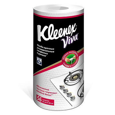 Салфетки в рулоне Kleenex Viva универсальные 56 шт