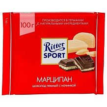 Шоколад Ritter Sport темный с марципаном 51% 100 г