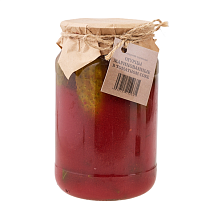 Огурцы Кладовая радости Домашние в томатном соке 0,975 г ст/б