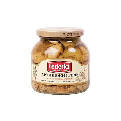 Артишоки гриль Federici в кисло-сладком маринаде 290 г