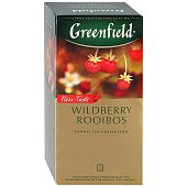 Чай черный Greenfield Wildberry Rooibos с кусочками ягод земляники и клюквы 25 пак