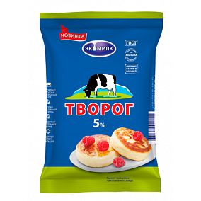  Творог Экомилк 5% 180г БЗМЖ в интернет-магазине свежих фермерских продуктов Apeti.ru