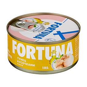  Тунец Fortuna кусочками в масле 185 г в интернет-магазине свежих фермерских продуктов Apeti.ru