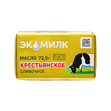 Масло сливочное Экомилк в/с 72,5% БЗМЖ 160 г