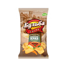 Чипсы из сырого картофеля со вкусом краба 75 г, ТМ Бульба