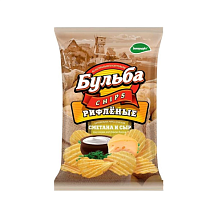 Чипсы из сырого картофеля со вкусом сметаны и сыра 75 г, ТМ Бульба