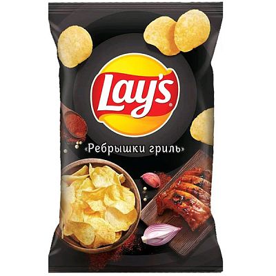 Чипсы Lays ребрышки гриль 150 г