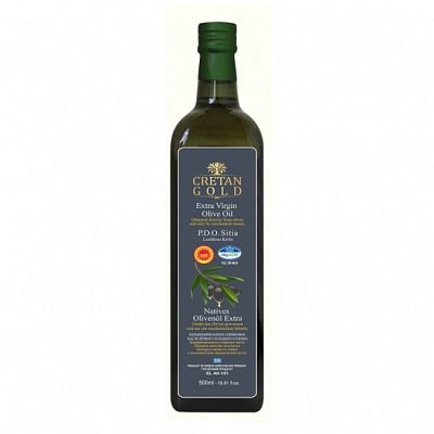 Масло оливковое Cretan Gold Extra Virgin PDO Silia стекло 500 мл 