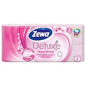 Туалетная бумага Zewa Deluxe трехслойная royal orchid 8 шт