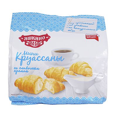 Круассаны мини Яшкино со сливочным кремом 180 г