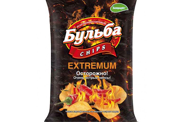  Чипсы из сырого картофеля «EХТREMUM» со вкусом острого перца 75 г, ТМ Бульба в интернет-магазине продуктов с Преображенского рынка Apeti.ru