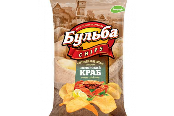  Чипсы из сырого картофеля со вкусом краба 75 г, ТМ Бульба в интернет-магазине продуктов с Преображенского рынка Apeti.ru