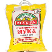 Мука пшеничная Makfa в мешке 10 кг
