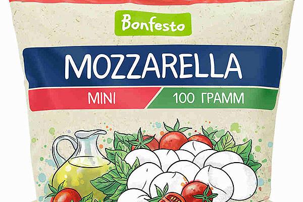  Сыр Bonfesto Mozzarella шарики 100 г в интернет-магазине продуктов с Преображенского рынка Apeti.ru