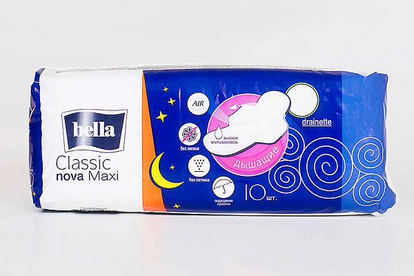  Прокладки гигиенические Classic Nova Maxi Bella, 10 шт в интернет-магазине продуктов с Преображенского рынка Apeti.ru