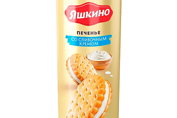  Печенье Яшкино затяжное со сливочным кремом 190 г в интернет-магазине продуктов с Преображенского рынка Apeti.ru