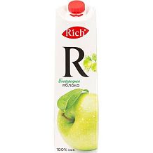 Сок Rich 100% яблочный осветленный 1 л