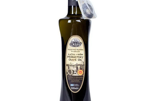  Масло оливковое Delphi холодного отжима Монастырское 500 мл в интернет-магазине продуктов с Преображенского рынка Apeti.ru