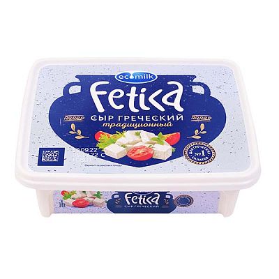 Сыр рассольный Экомилк Fetica греческий 40% 220 г  БЗМЖ