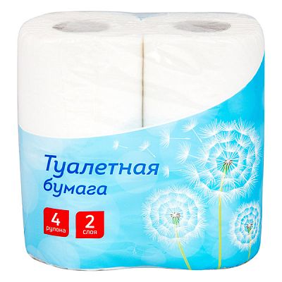Туалетная бумага OfficeClean двухслойная 4 шт