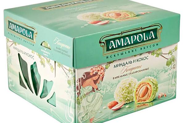  Конфеты Amapola миндаль и кокос 100 г в интернет-магазине продуктов с Преображенского рынка Apeti.ru