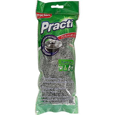 Мочалки металлические Paclan, 3 шт
