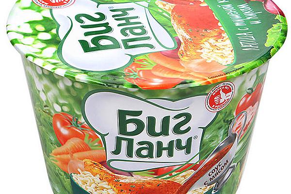  Лапша быстрого приготовления Биг Ланч со вкусом курицы 90 г в интернет-магазине продуктов с Преображенского рынка Apeti.ru