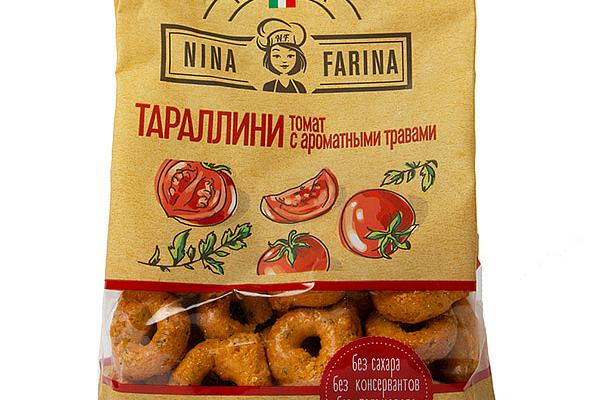  Сушки Nina Farina тараллини томат с ароматными травами 180 г в интернет-магазине продуктов с Преображенского рынка Apeti.ru