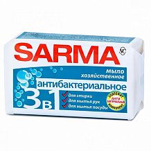 Мыло хозяйственное Sarma антибактериальное 140 г