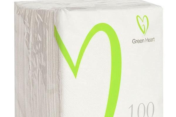  Салфетки бумажные Green Heart, 100 шт в интернет-магазине продуктов с Преображенского рынка Apeti.ru