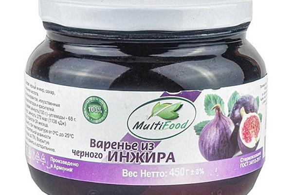  Варенье MultiFood из черного инжира 450 г в интернет-магазине продуктов с Преображенского рынка Apeti.ru
